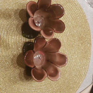 Set of two Beautifuls Flower's candles holders